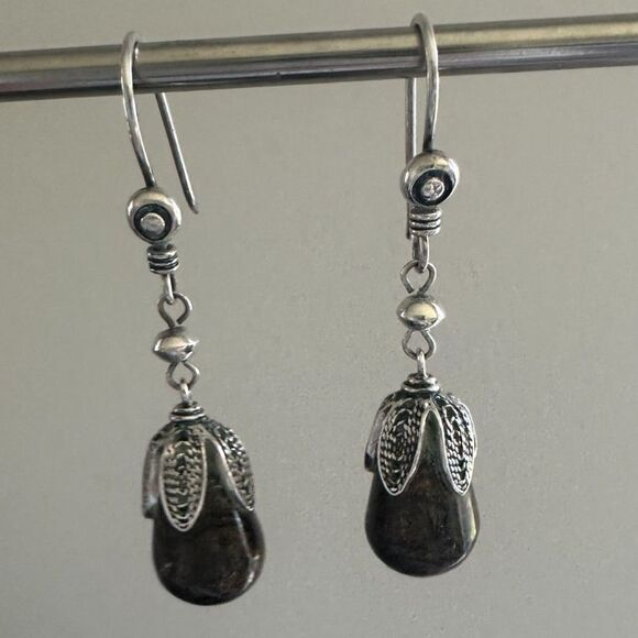 Earrings with tigers eye stone - Picture 4 of 4